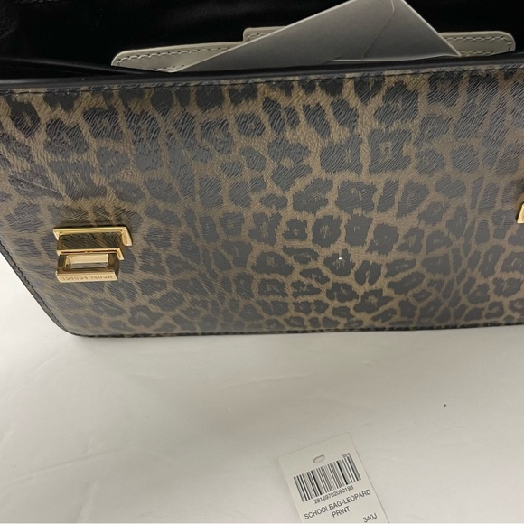 Henri Bendel West 57th RARE Leopard School Bag NWT/ Stripe Dustbin - Picture 6 of 16